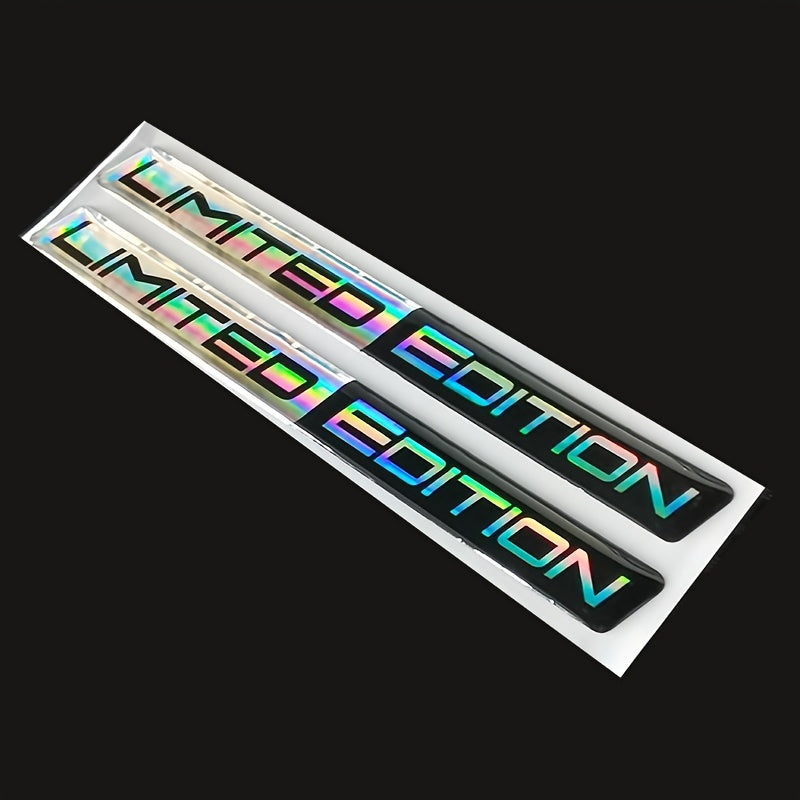 2PCS Car Emblem Badge Sticker Aluminum 3D Trunk Fender Decal Accessories