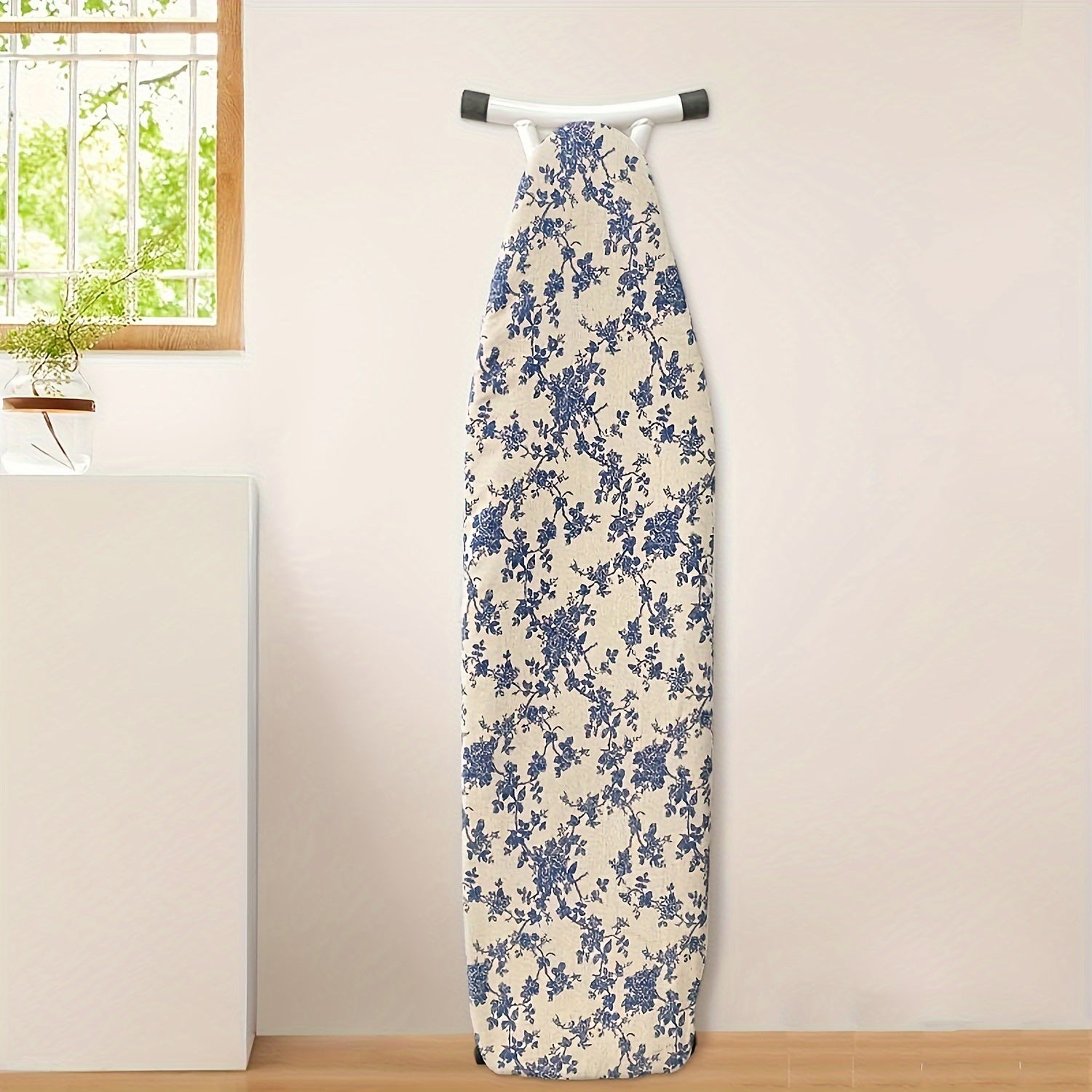 Blue Rose Ironing Board Cover 139.7cmx20 Heat Resistant Non-Slip Polyester