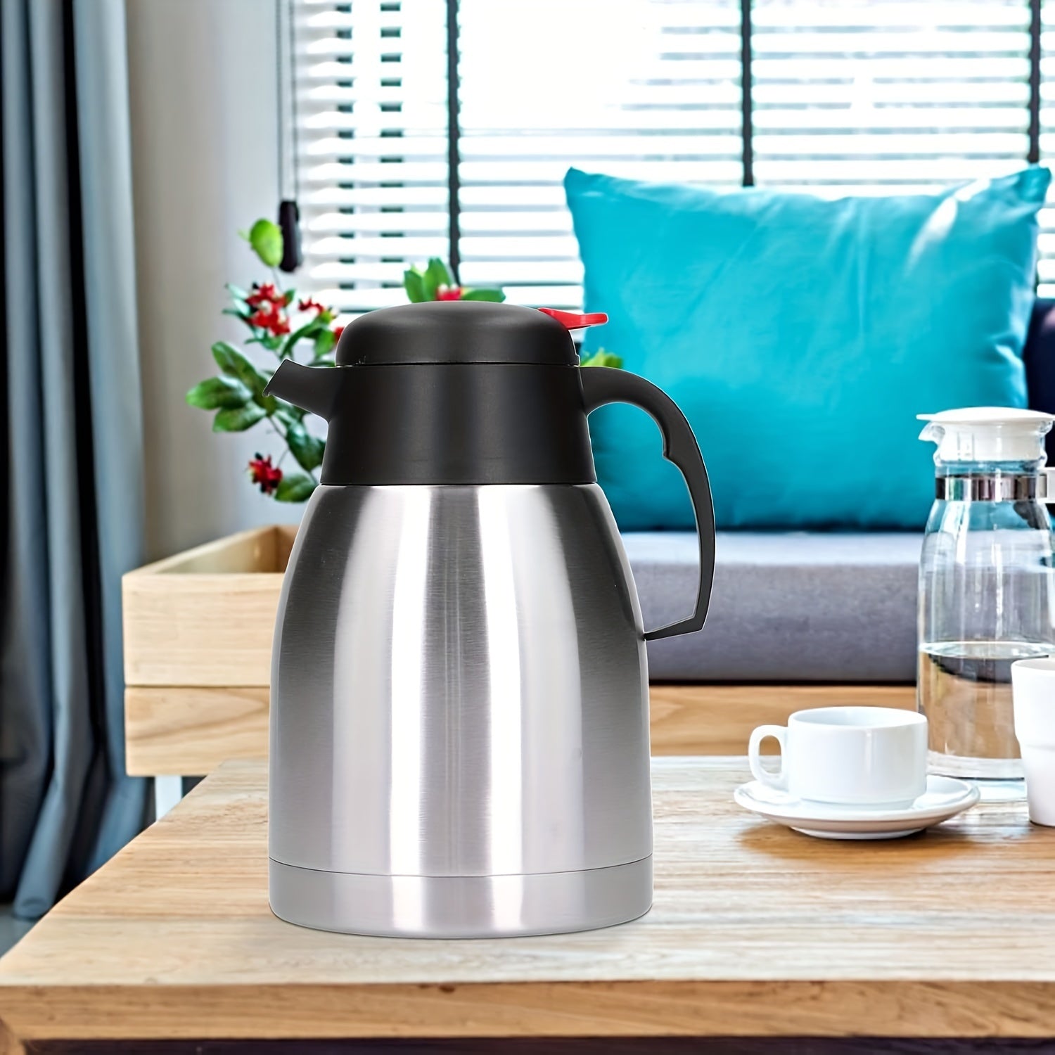 Insulated Stainless Steel Vacuum Bottle Double Layer Water Jug for Home Office Carafe