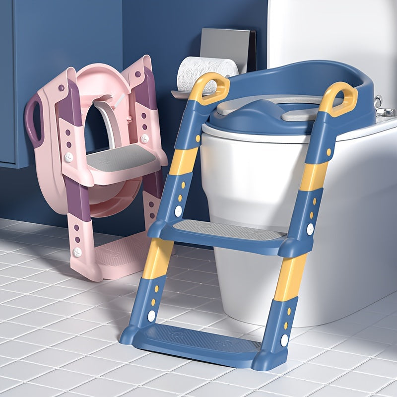 Children's Plastic Foldable Toilet Step Stool for Potty Training Boys and Girls Multiple Colors