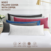Polyester Brushed Pillowcase 51x137cm Long Zipper Closure Home Bedding Decor