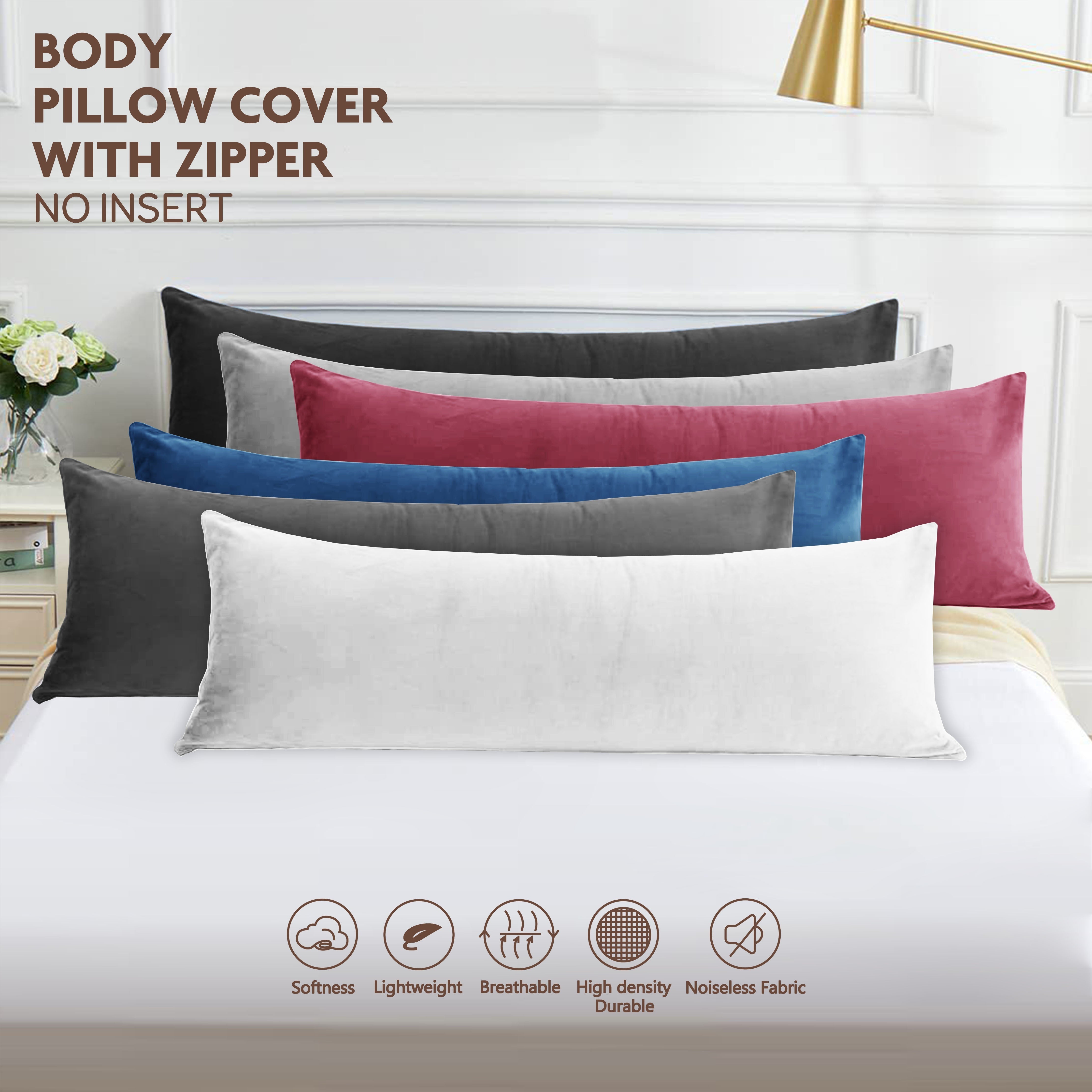 Polyester Brushed Pillowcase 51x137cm Long Zipper Closure Home Bedding Decor