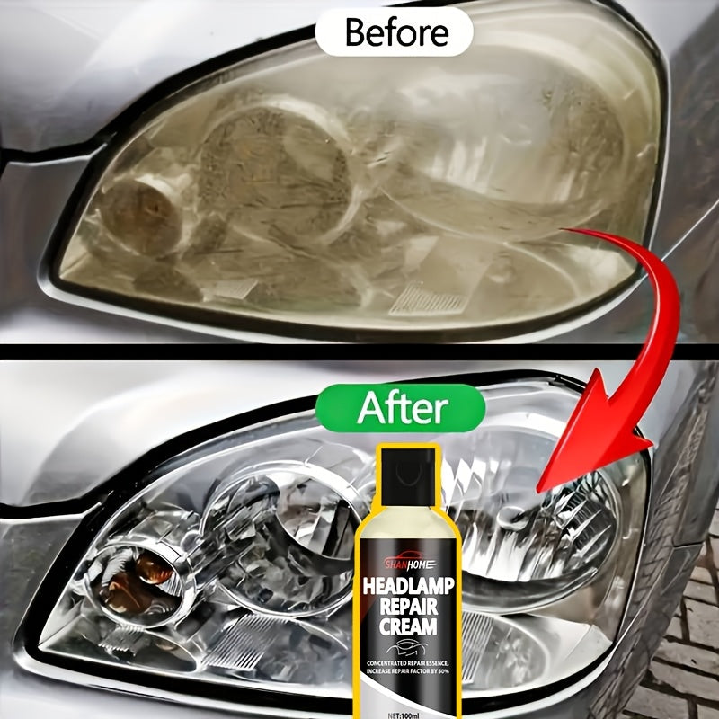 100ml Car Headlight Restoration Kit Scratch Repair Anti-Yellowing Clear Coating