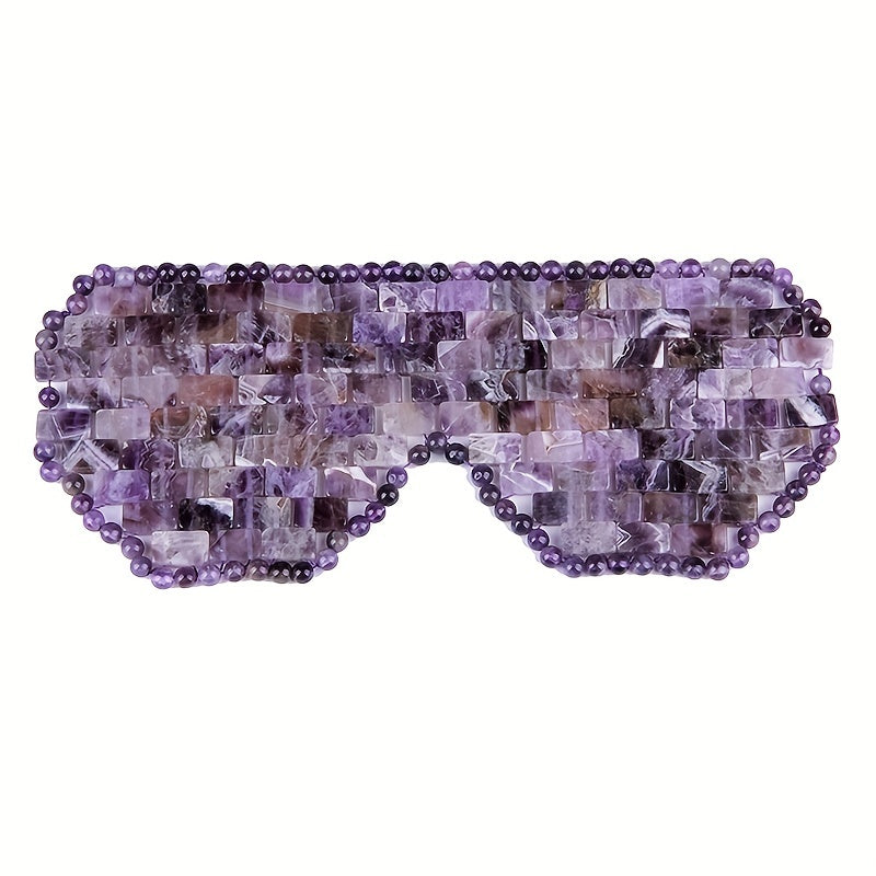 Natural Stone Eye Mask Rose Quartz Amethyst Obsidian Green Aventurine Yellow Tiger Eye Relaxation Sleep Mask