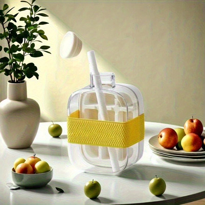 No-Contact Ice Press Machine with Straw Portable Commercial-Grade Ice Maker