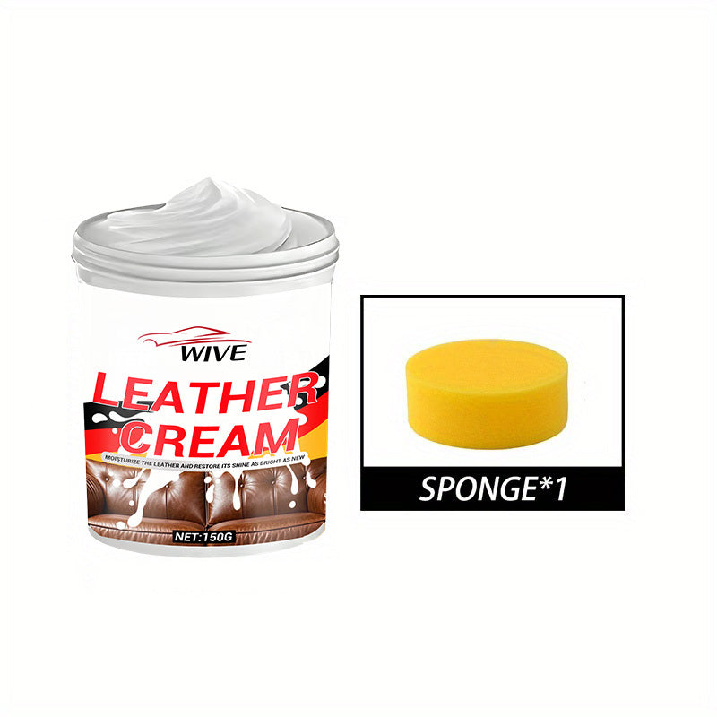 Leather Care Cream for Sofas Shoes and Jackets 150g Conditioning Restoring