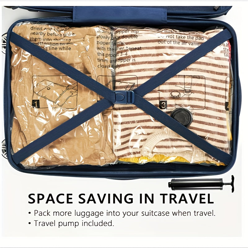 4/8 Piece Storage and Organization Bag Set with Manual Pump for Closet Space Saving