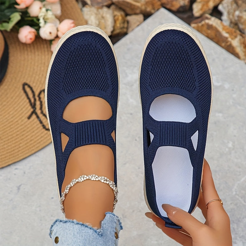 Women's Slip-On Loafers Comfortable Breathable Flat Shoes Pink Blue Navy