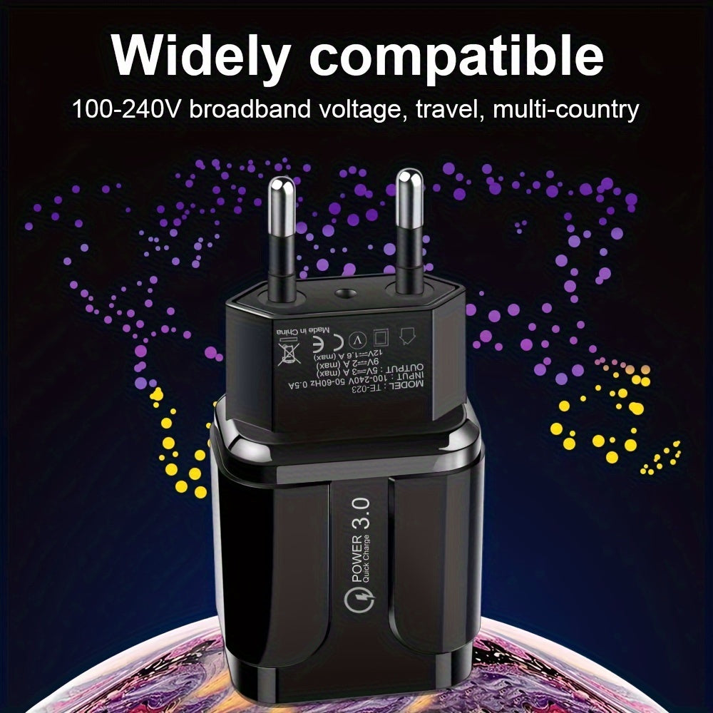 Fast 18W 3A USB Fast Charger for Samsung iPhone iPad Xiaomi QC 3.0