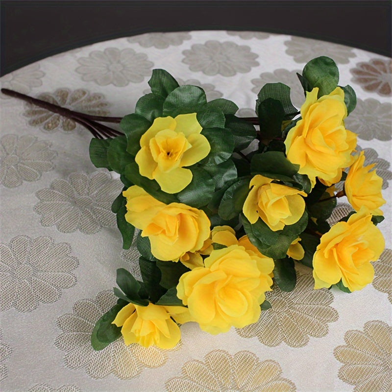 Искусственные азалиевые гирлянды с 21-цветковыми пластиковыми стеблями для уличного декора.