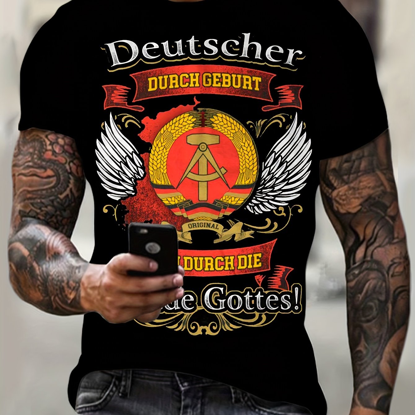 Plus Size Men's Graphic Print T-Shirt Summer Short Sleeve Casual All Over Print