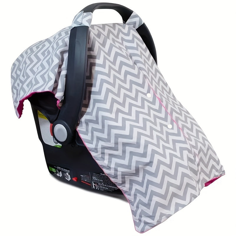 Baby Car Seat Cover for Boys and Girls Chevron Hot Pink Breathable Multiuse