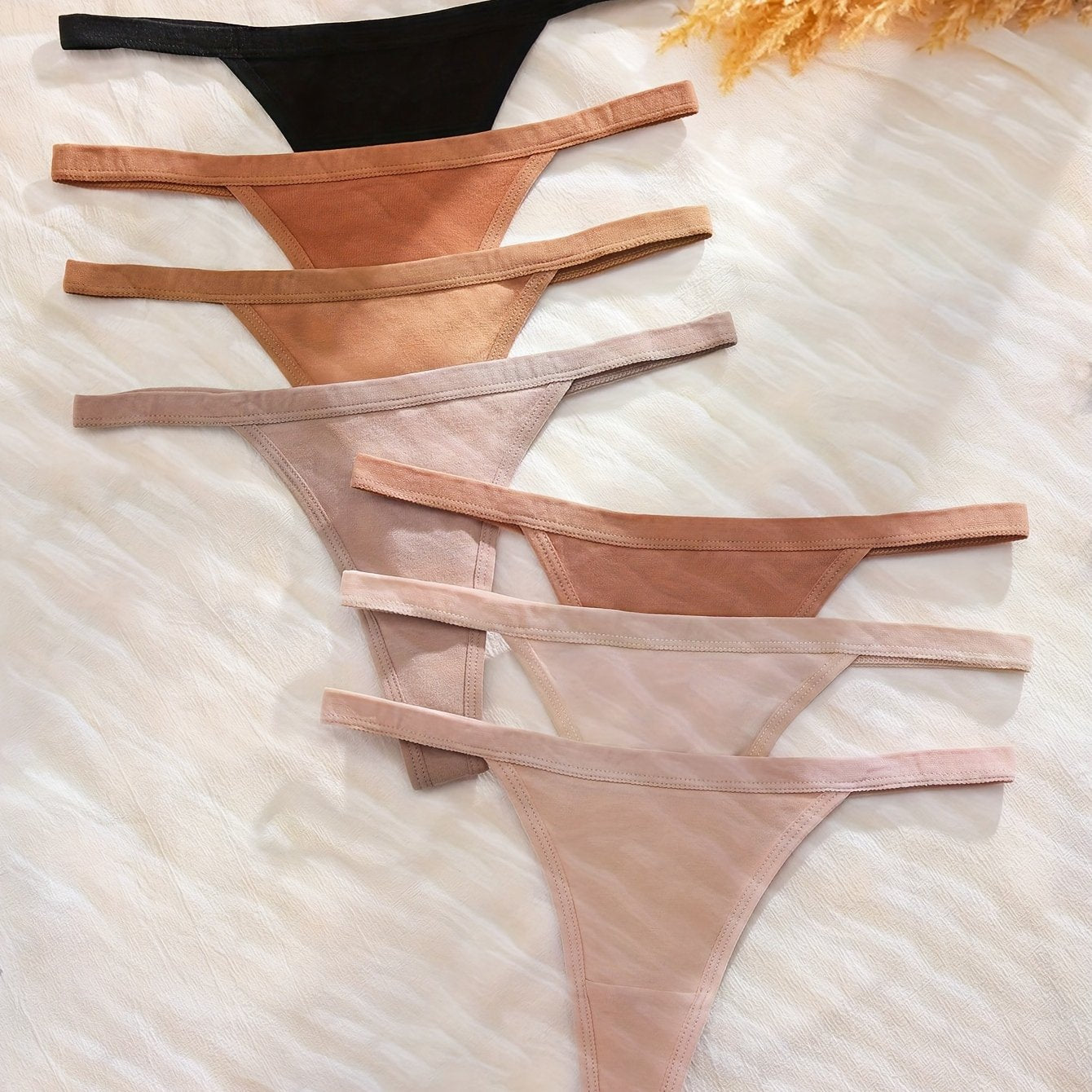 7-Donali toʻliq tikanli chiroyli qavatli tanga ichki kiyimlar ayollar uchun sexy qulay lingerie