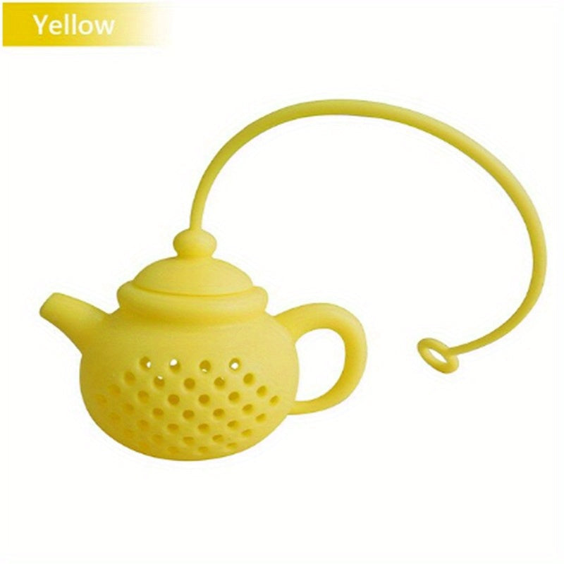 Креативный силиконовый заварник в форме чайника с ручкой, идеально подходит для заваривания листового чая или ароматизации чая специями. Универсальный кухонный гаджет для любителей чая.