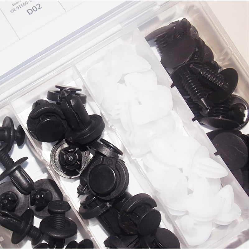 100 Pcs Car Plastic Rivets Fasteners Bumper Retainer Clips Door Trim