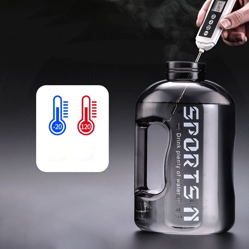 Large 1700ml Sports Water Bottle with Straw Durable PC Material for Gym Travel Camping