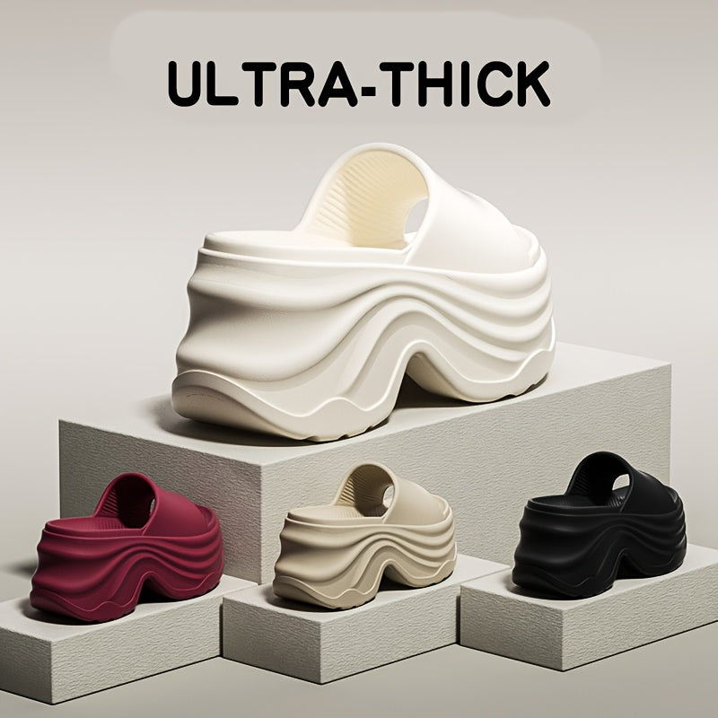 Ayollar yozgi qalin tagli chanoq shlyapalar EVA ichki va tashqi makon uchun plyaj bog' oddiy bir rang