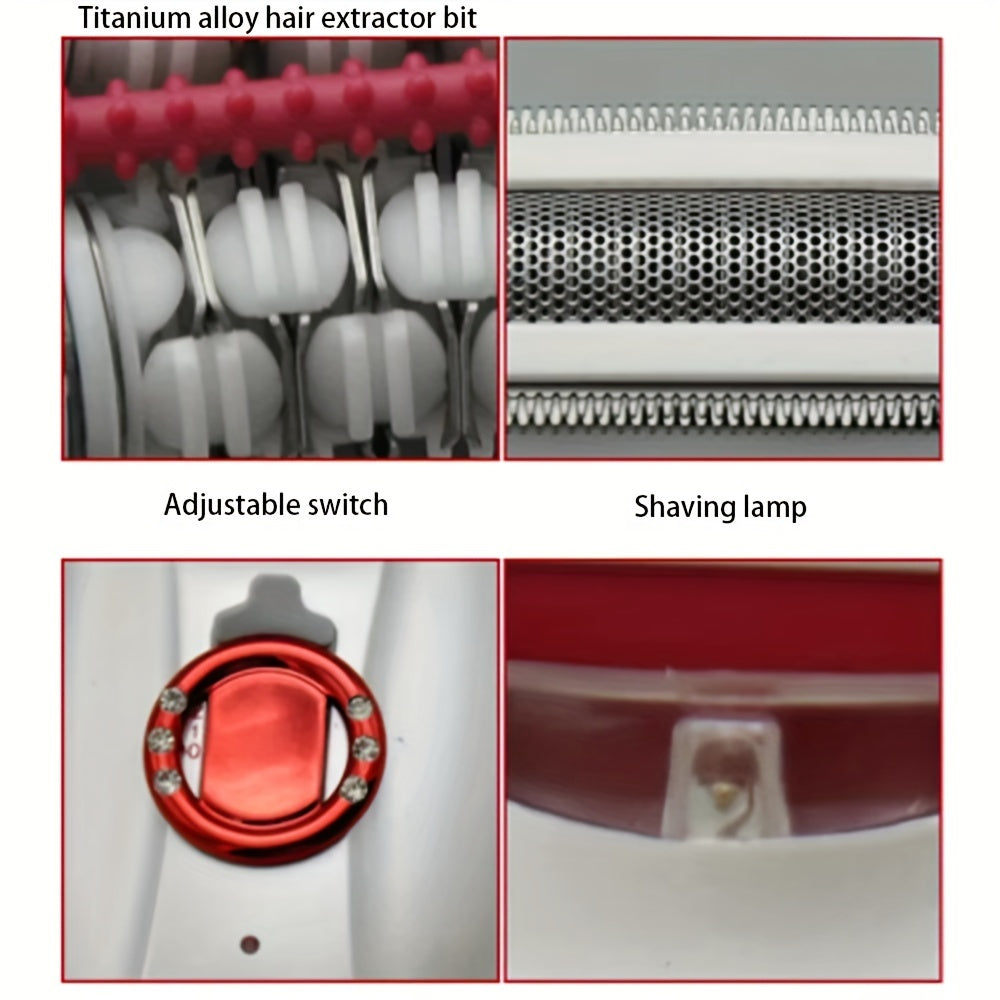 Kemei KM-2688 Женское устройство для удаления волос с USB-зарядкой - безболезненный эпилятор для лица и тела с прецизионным триммером и мощностью 3 Вт.