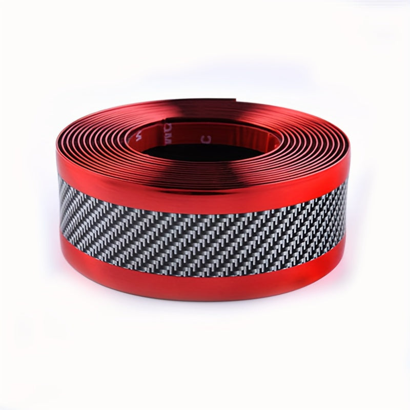 Car Door Sill Protector Carbon Fiber Scratch-Resistant Bumper Film 1m