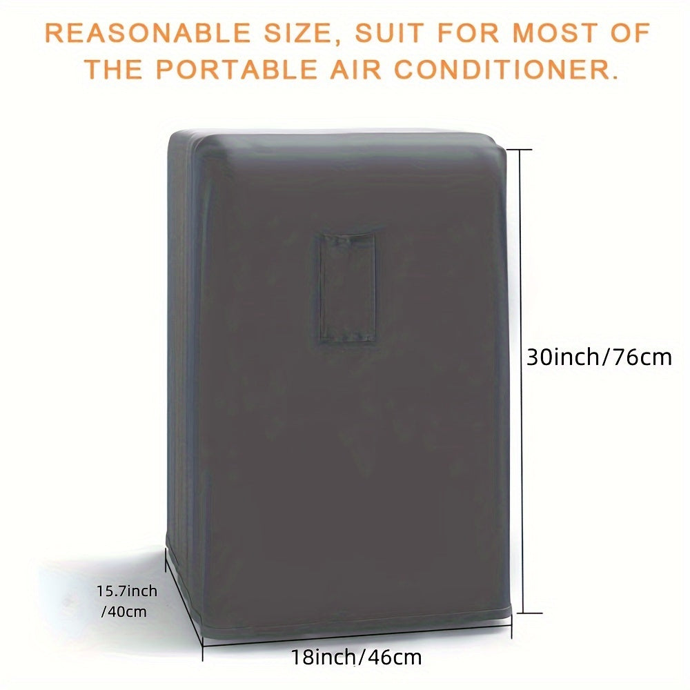 Portable Gray Air Conditioner Cover Dustproof Weatherproof 39.88x45.72x76.2cm