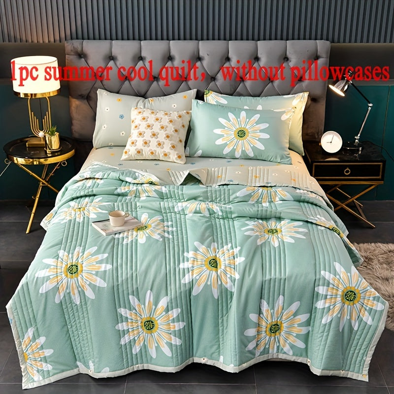 Edredón con patrón floral hipoalergénico para camas individuales y dobles, de poliéster para todas las estaciones