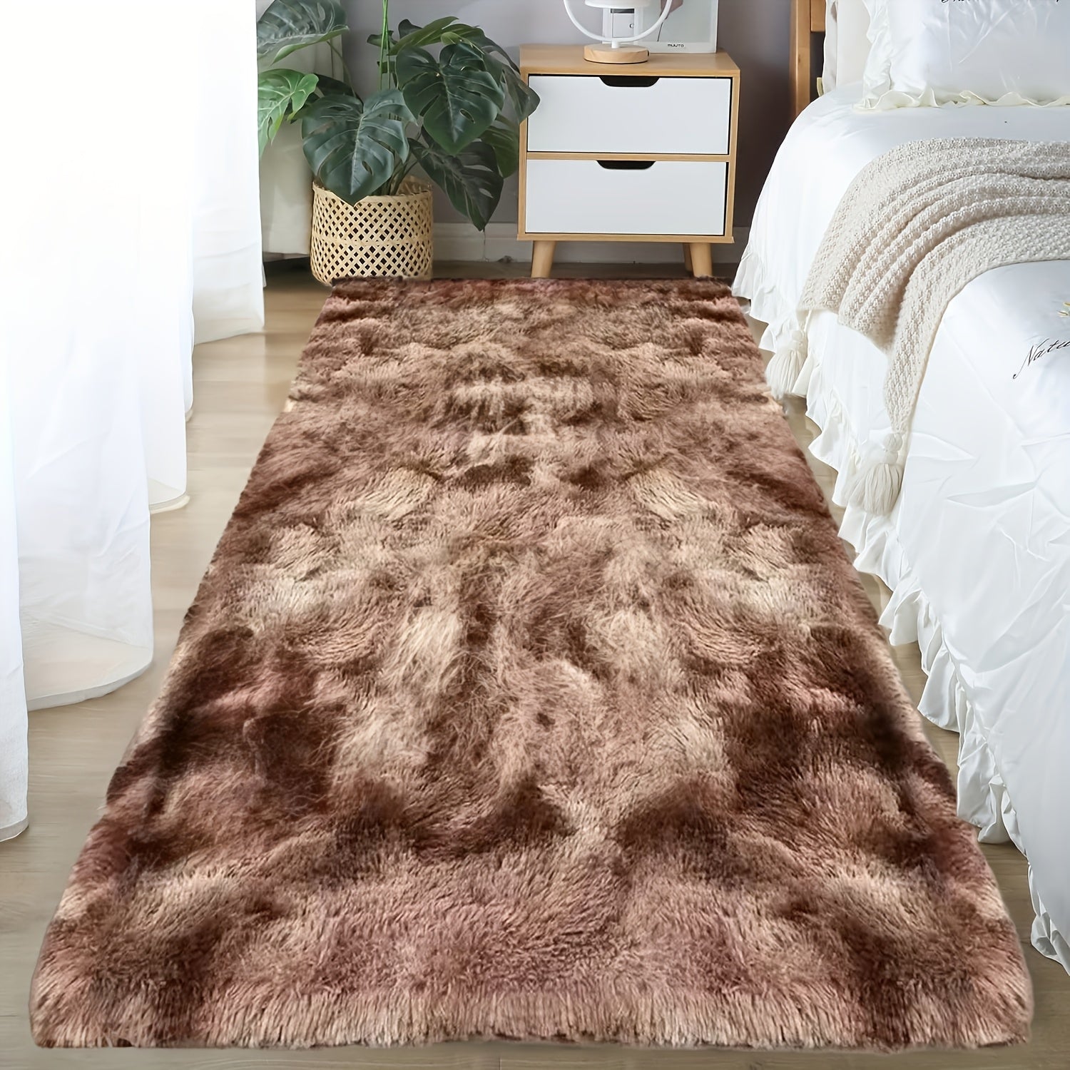 Soft Plush Drum Carpet Area Rug Non-Slip Washable Fabric Bedroom Living Room Dorm Decor
