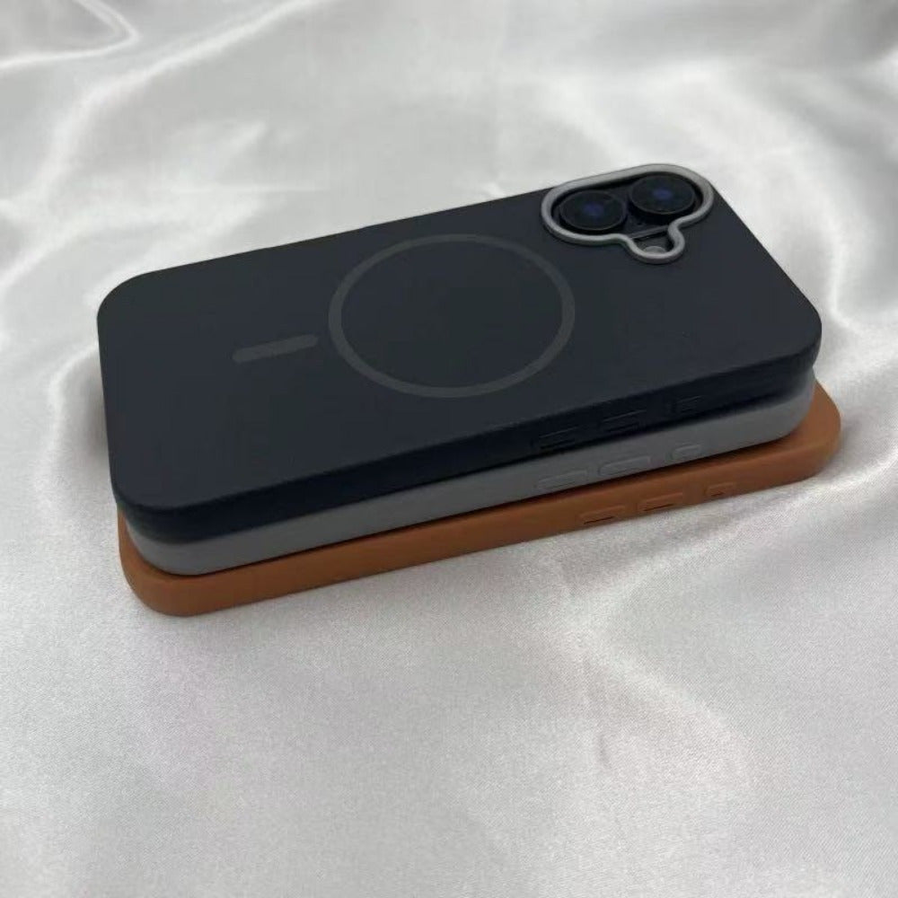 Faux Leather Magnetic Wireless Charging Phone Case for iPhone 16 Pro Max 15 14 Plus