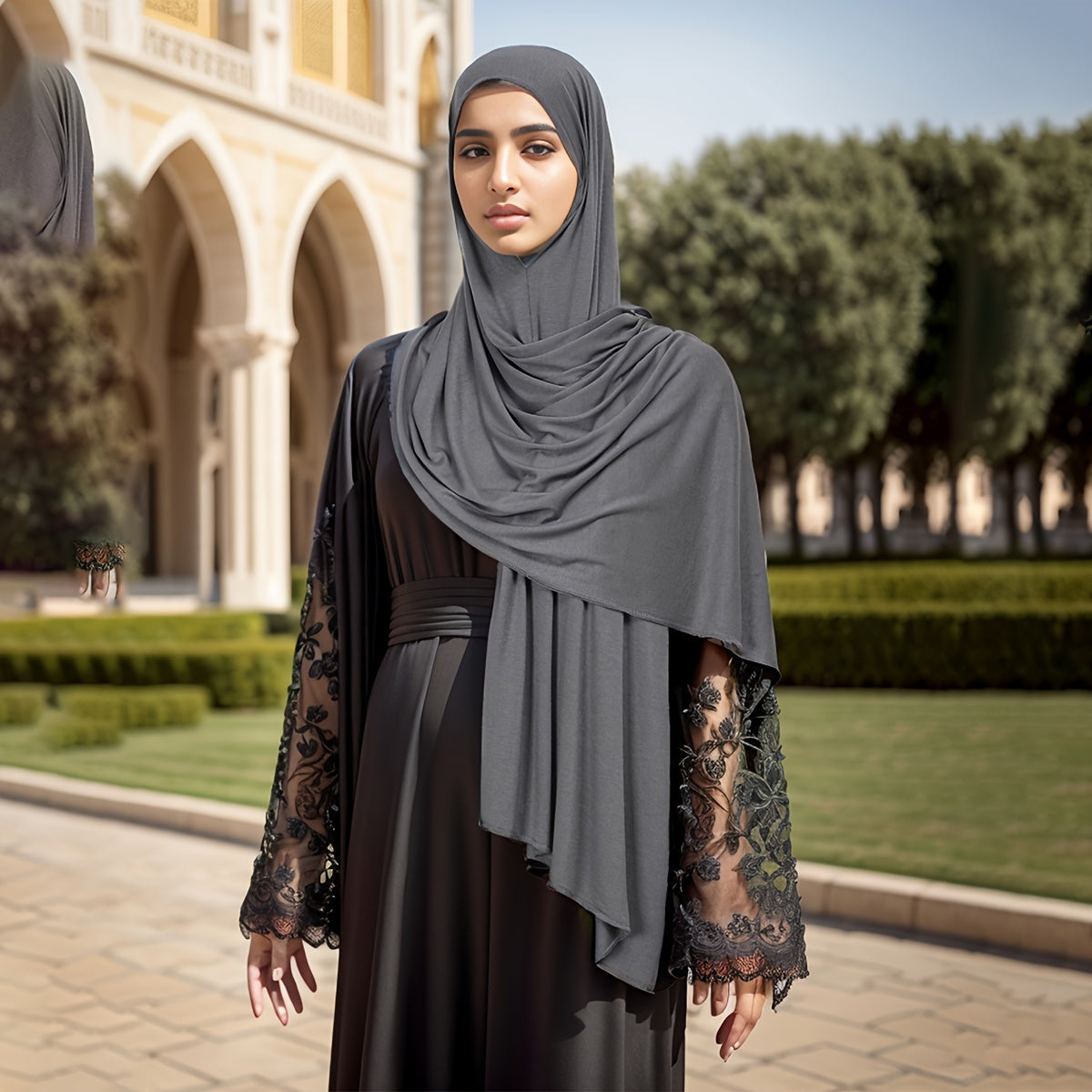 Women's Solid Color Breathable Scarf with Sun Protection and Equal Length Sides