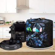 Funda antipolvo con patrón libélula para olla a presión de 8 cuartos, freidora de aire, olla arrocera, azul y oro