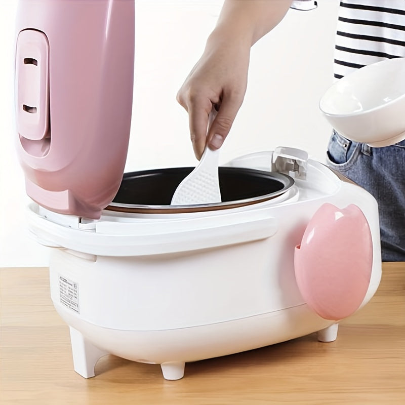 "Guruch qoshiq ushlagichi, vakuumli qopqoq bilan - Elektr energiyasiz materialdan tayyorlangan, guruch spatulasi uchun qulay oshxona saqlash tokchasi - O'lchami: 8.99x3.0sm"