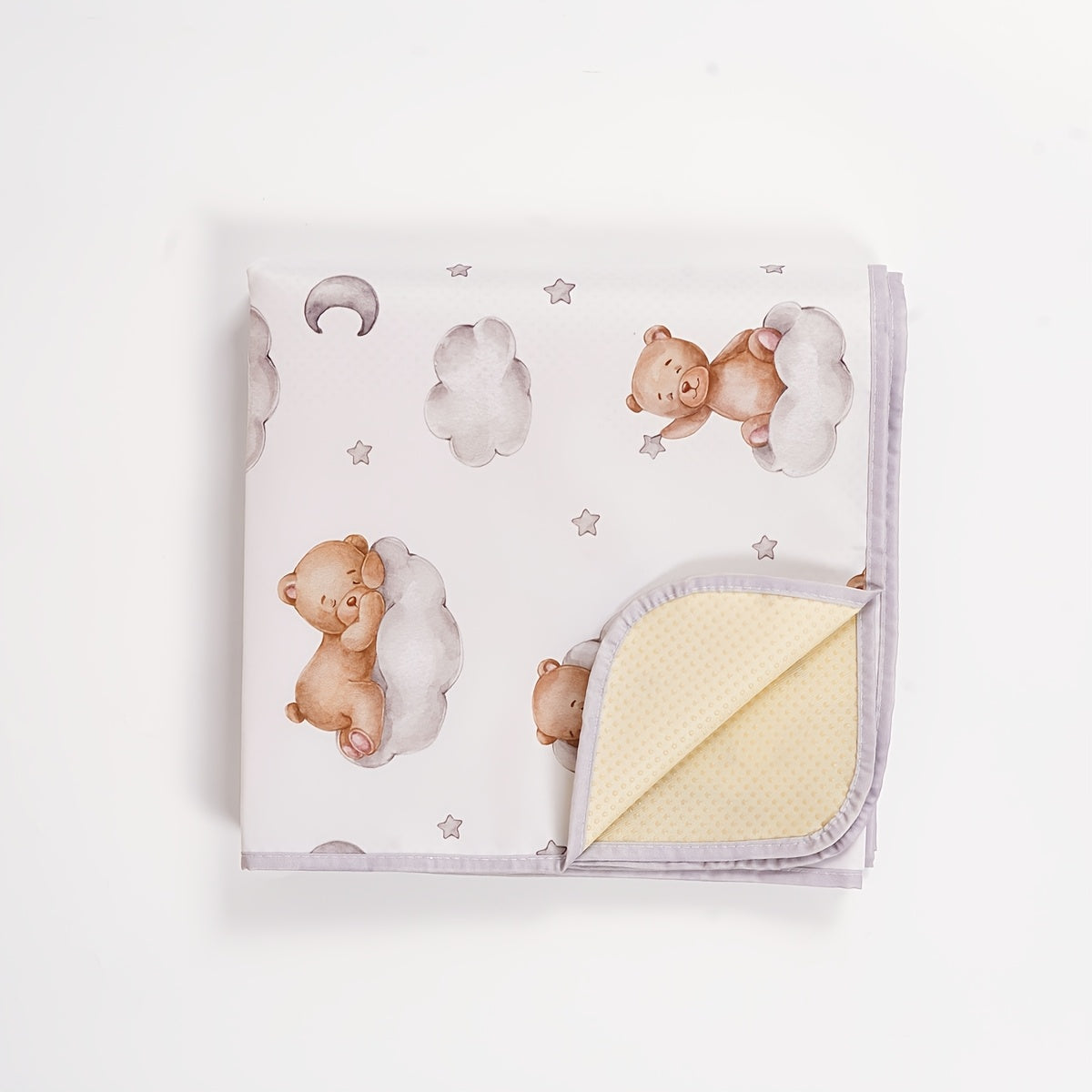 Non-Slip Waterproof Play Mat for Kids 109cm Square with Animal Print and Portable Picnic Blanket