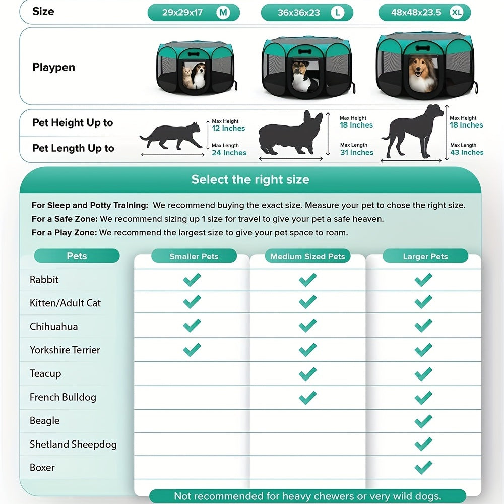 Portativ, suv o'tkazmaydigan, egiluvchan uy hayvoni qafasi - uy hayvoningizni har joyga olib boring!
