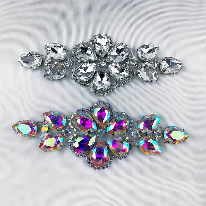 DIY Rhinestone Applique for Shoes and Wedding Gowns with Adhesive Backing