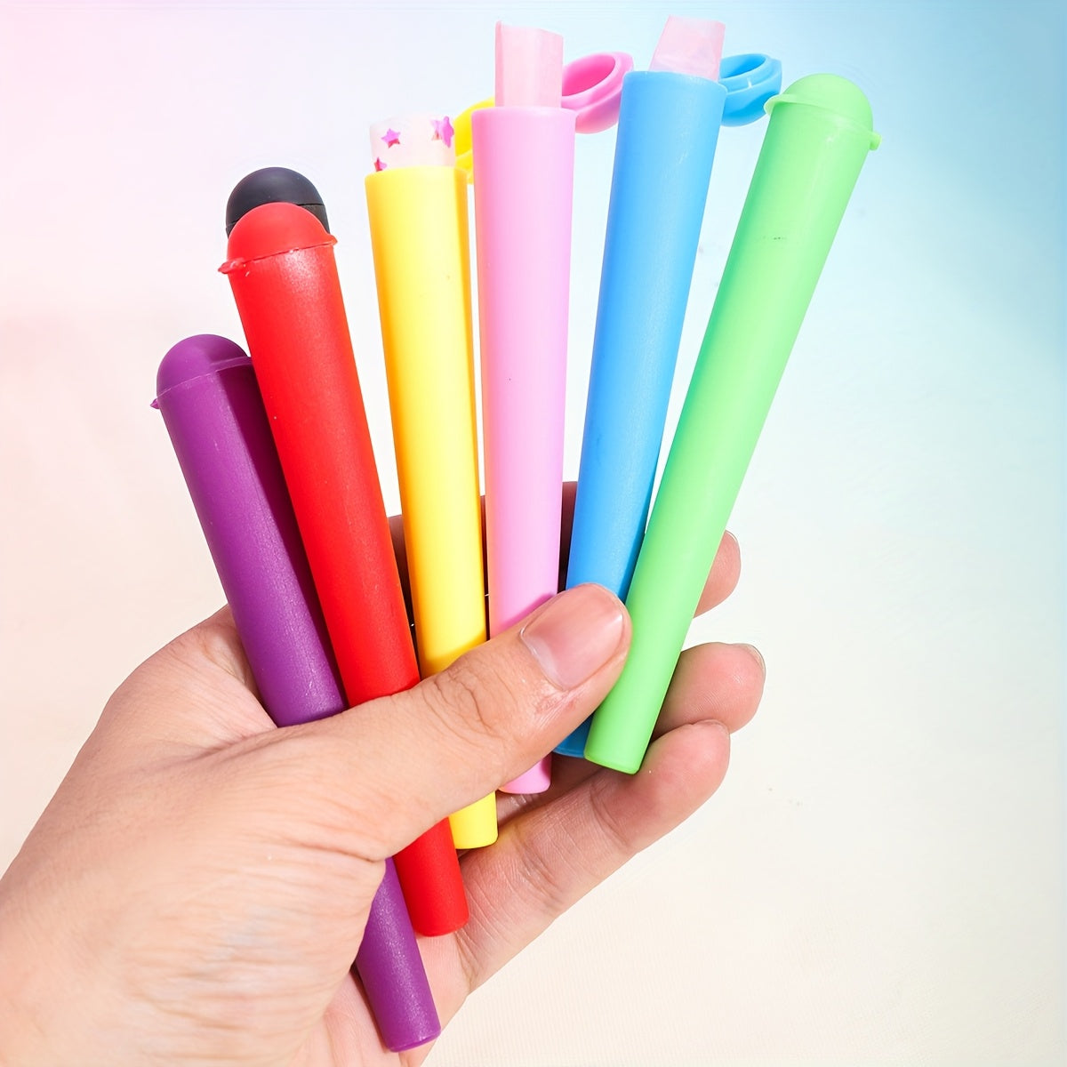 10pcs Plastic Storage Tubes for Pre-Rolled Cones, Sealed, Colorful, Travel