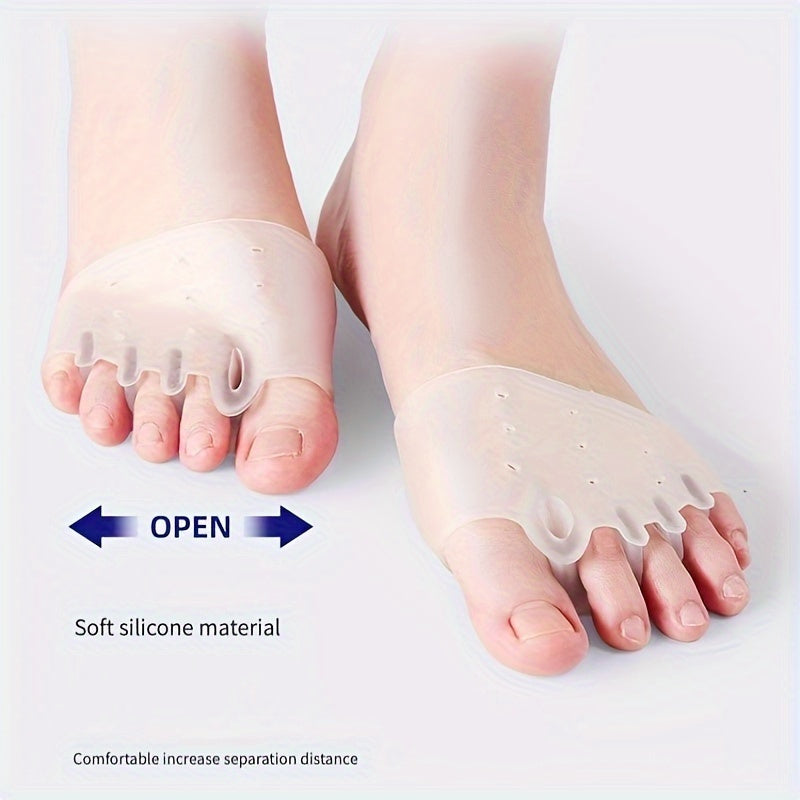 Unisex Silicone Toe Separators 2 Pairs Breathable Honeycomb Gel Foot Care