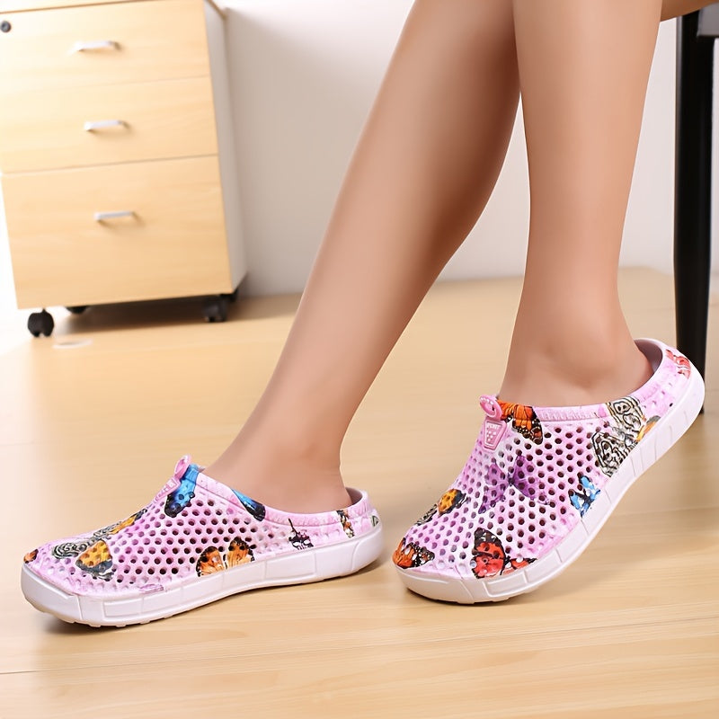 Women's Butterfly Holes EVA Clogs Lightweight Non-slip Slides