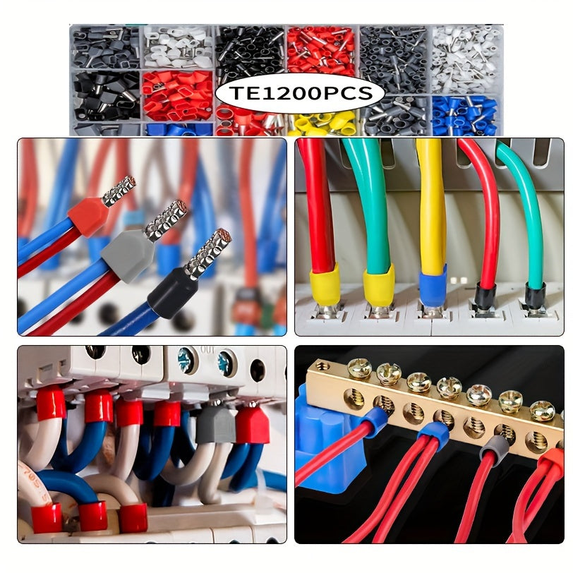 SANJIANG HSC8 10-6A Simni Qisqartirish Asboblari To'plami, Uglerod Po'latidan Yasalgan Tutqich, 1200TA VE Terminal Assortimenti To'plami, Sovuq Press Sim Ulanishlari uchun Oltita Qisqartirish.