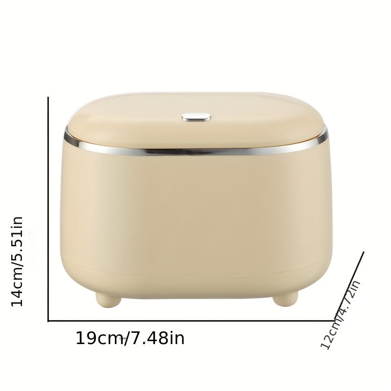 Mini Desktop Trash Can with Lid for Office and Home Use Small Waste Bin for Living Room Kitchen Bathroom Bedroom