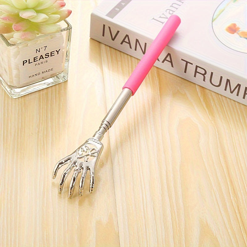 Stainless Steel Retractable Back Scratcher for Itching Relief and Massage