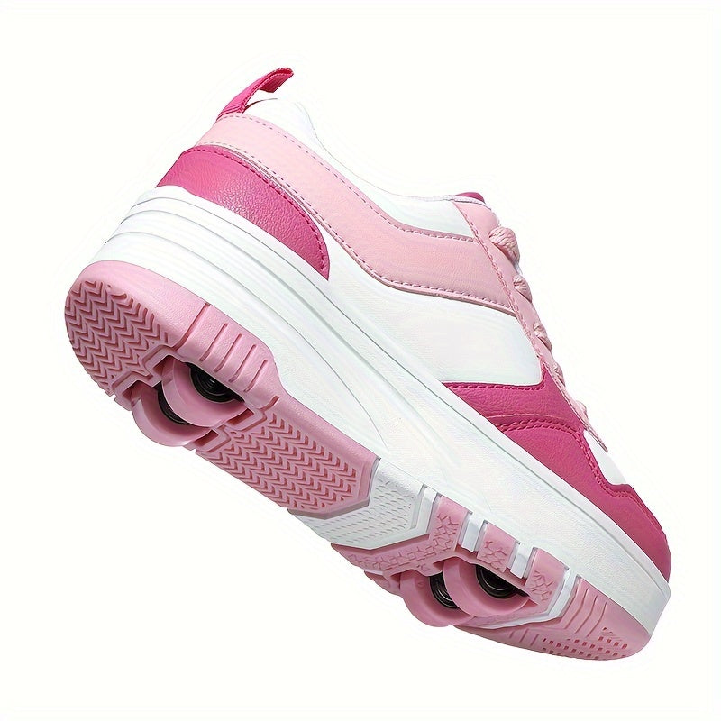 Children's Casual Sneakers with Detachable Roller Skates for Boys and Girls