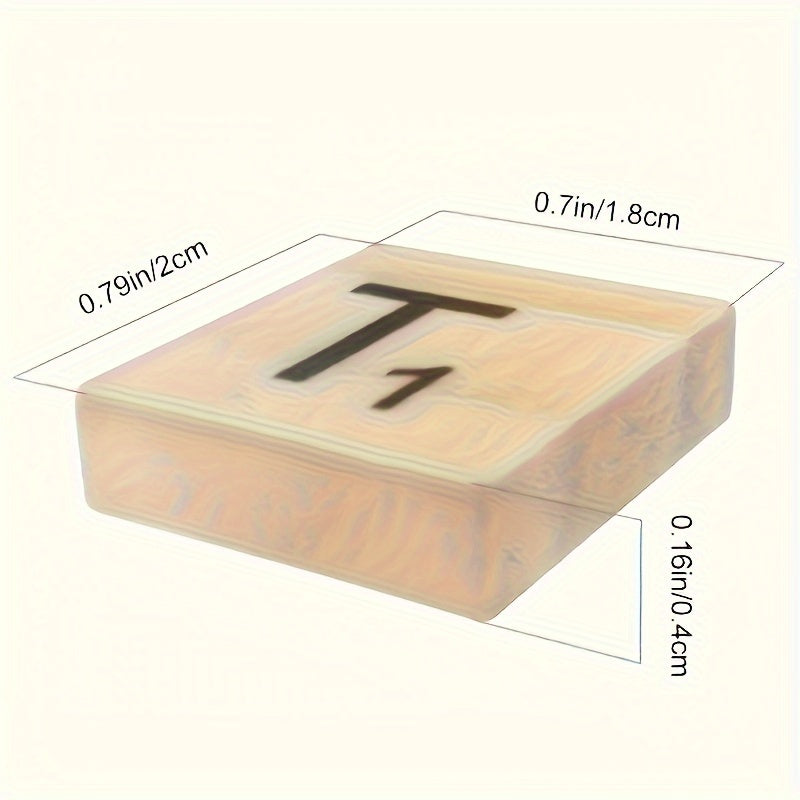 Juego de letras de madera para manualidades y juegos de palabras, 100-1000 piezas, amarillo