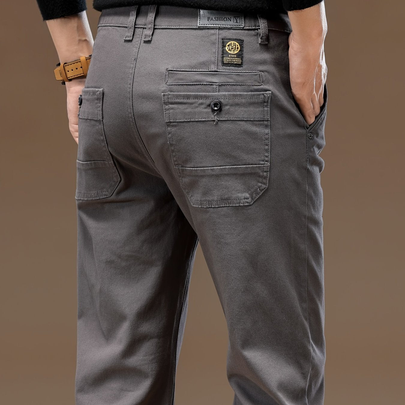 Zamonaviy Erkaklar Paxta Elastik Tekis Rangli Shimlar - Qulay va Mustahkam Kundalik Moda Shimlar - Har qanday mavsum uchun mukammal biznes kiyimlari, ko'p funksiyali moda dizayni