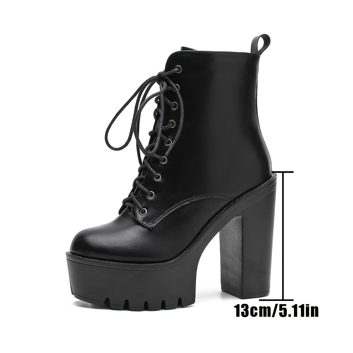 Women's Ankle Boots High Heel Solid Color Side Zipper Fabric Lining