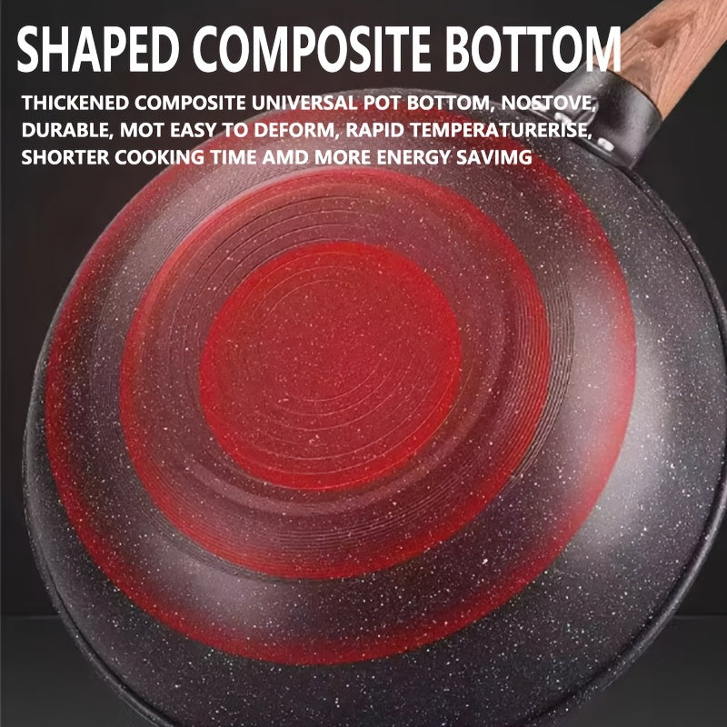 Cast Iron Skillet 30cm Non-Stick Coating Induction Gas Cooktop Egg Steak Pan