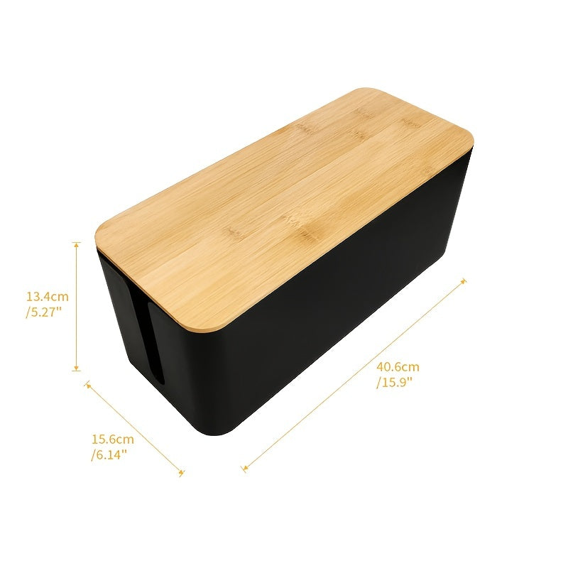 Caja de almacenamiento de cables de datos de plástico para organizar cables y regletas