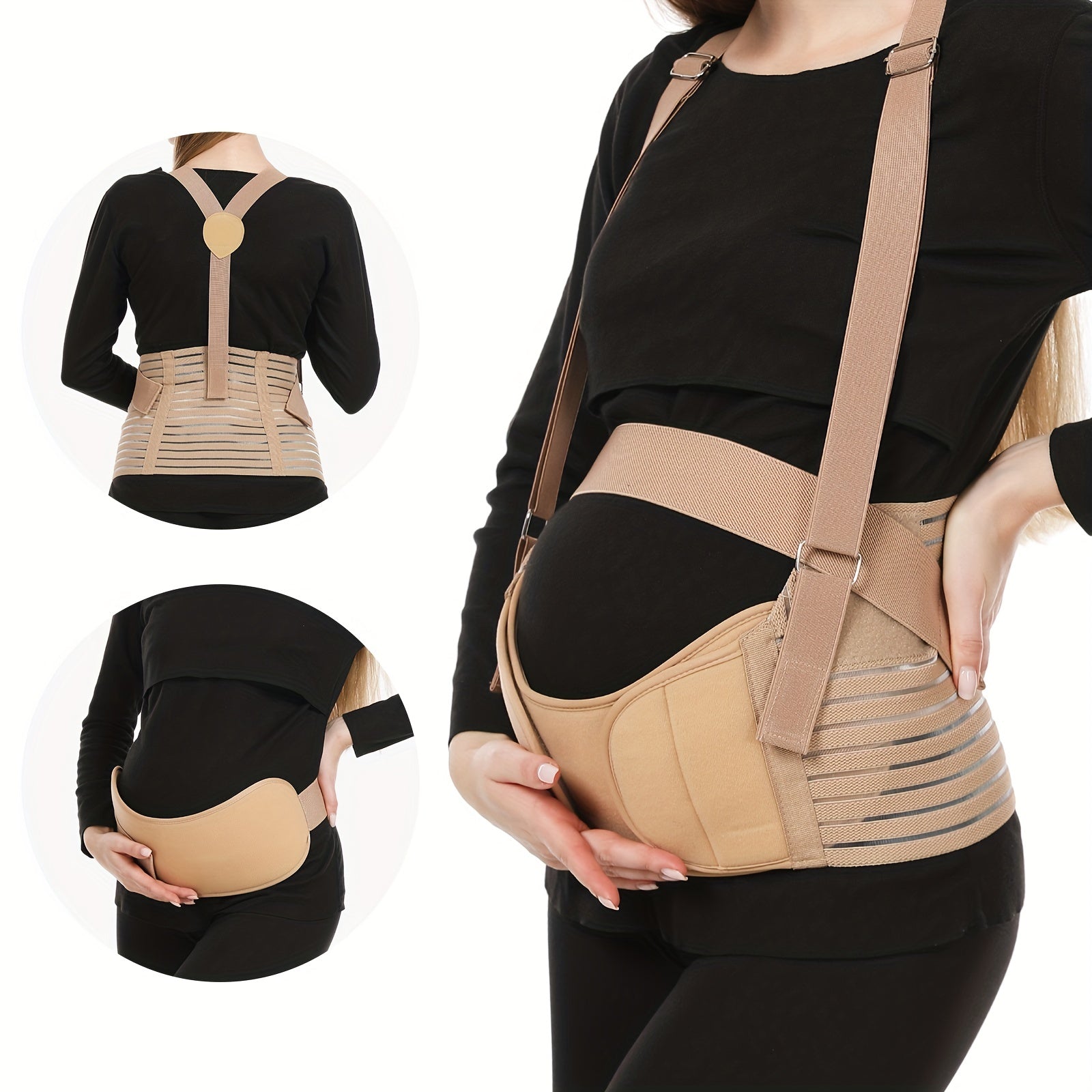 Pregnancy and Postpartum Support Belt Breathable Adjustable Maternity Belt with Detachable Shoulder Strap