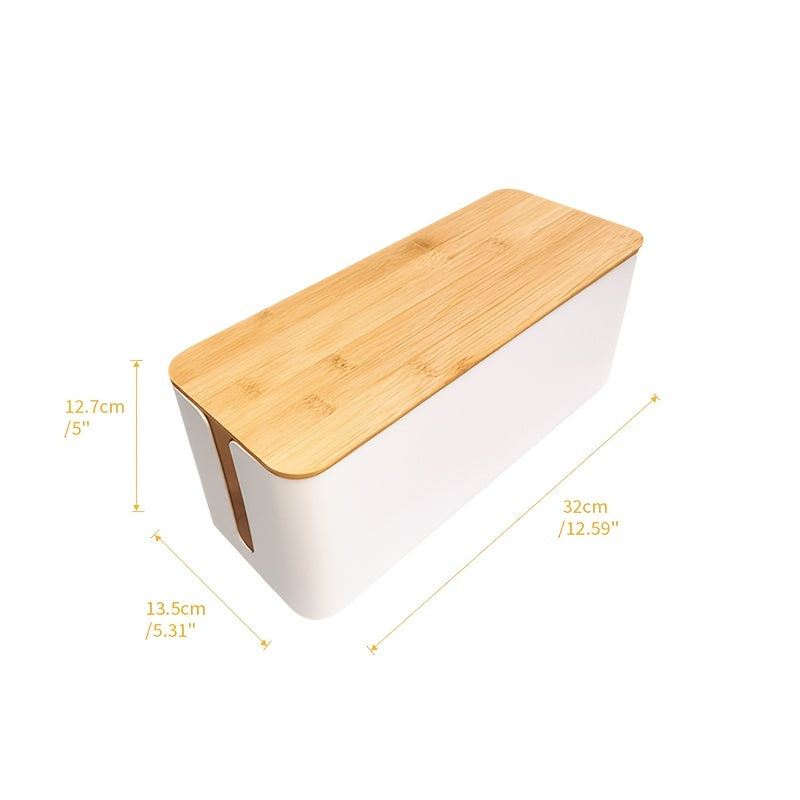 Caja de almacenamiento de cables de datos de plástico para organizar cables y regletas