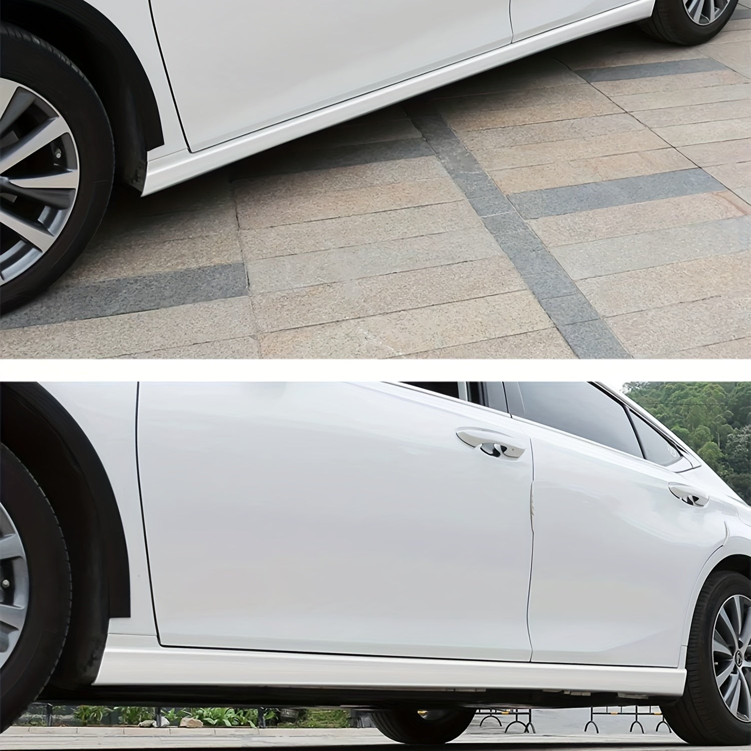 Universal Rubber Anti-Scratch Side Skirt Edge Guards for Car Bumper Protection