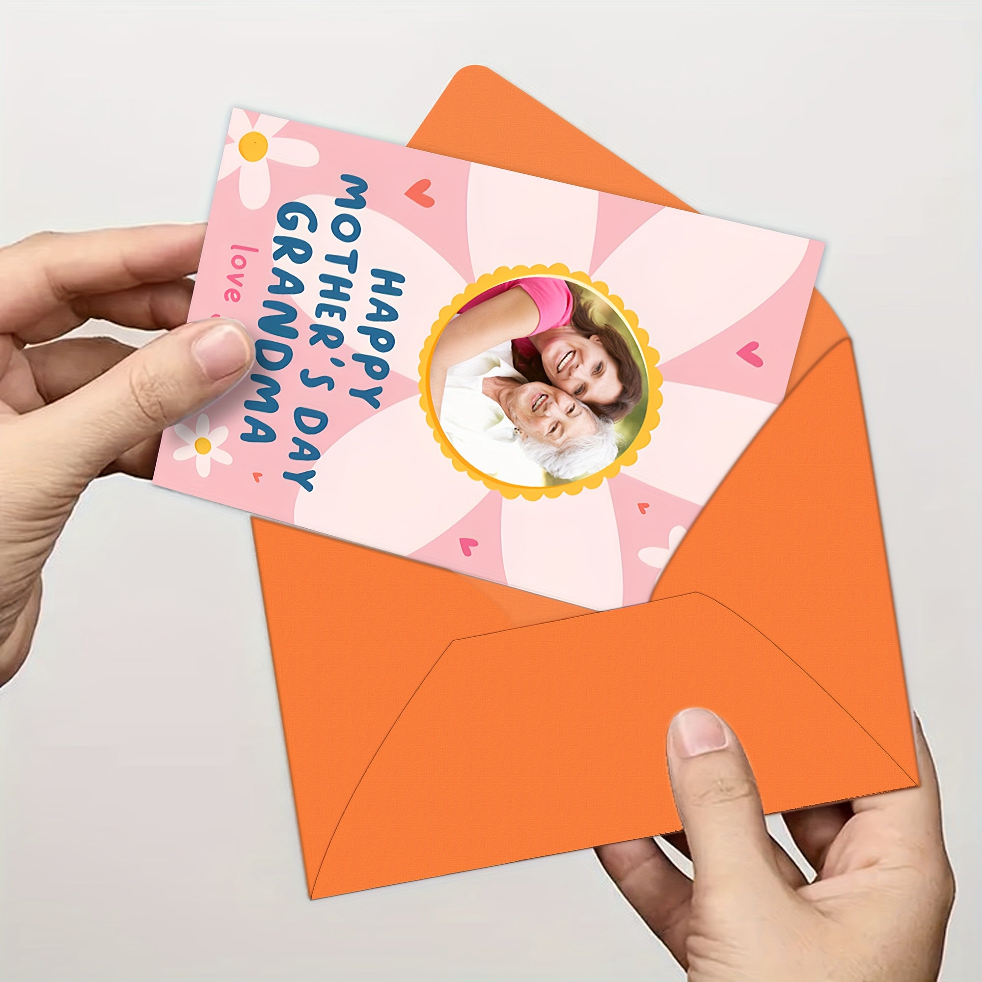 Shaxsiylashtirilgan 1 dona Baxtli Onalar Kuni Bobo-ona Rahmat Karti, Moslashtirilgan Rasm bilan, Yaratijiy Qiziqarli Baraka Karti, Maxsus Rasmli Salom Karti, Onalar Kuni Hediye