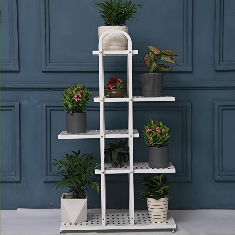 Multi-Tier Metal Flower Stand for Plants and Books for Living Room Balcony Garden